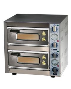 Four à Pizza Électrique Pour 2 Pizzas Ø 400 mm, Contrôle Mécanique - Virtus