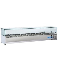Saladette Réfrigérée 8X GN 1/3 H 150 mm, +2°/+8°C - Virtus
