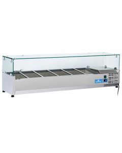 Saladette Réfrigérée 5X GN 1/3 + 1X GN 1/2 H 150 mm, +2°/+8°C - Virtus - 9964CV