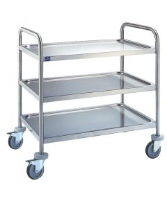 Chariot de Service En Inox Avec 3 Niveaux 780X430 mm - Virtus
