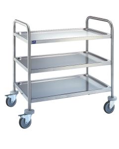 Chariot de Service En Inox Avec 3 Niveaux 780X430 mm - Mastro