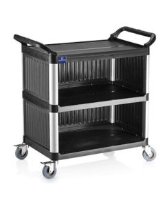 Chariot Multiservice En Plastique Avec 3 Niveaux, Sur 3 Côtés Aussi, 520X960 mm - Mastro