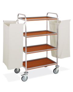 Chariot à Linge Avec 4 Niveaux 70X45 cm, 1 Sac à Linge Inclus - Virtus