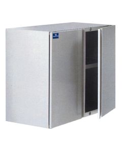 Armoire Murale Inox avec Porte Battante et Étagère Intermédiaire - Profondeur 400 mm - Virtus