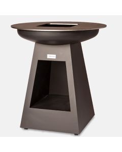 Gril Bbq à Bois Avec Compartiment Pour Le Bois, Hauteur 100 cm, Couleur Noire - Virtus - BBQVBS100