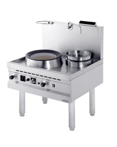 Plan de Cuisson Wok à Gaz à Haut Rendement, 1 Brûleur, 1 Brûleur Soupe - Virtus - NGKB1190