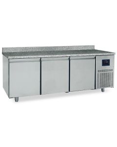 Table Congélateur Pâtisserie 3 Portes 600X400 mm, Plan En Granite, -10°/-22°C - Wifi - Virtus - BNZ0007/FN