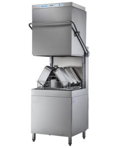 Lave-vaisselle à capot, paniers 600x500, débit jusqu'à 75 paniers/h, commande sur haut du capot - Hoonved