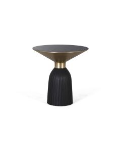 Table basse plateau verre trempé structure métal style moderne