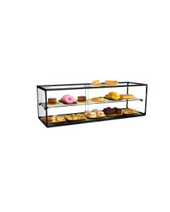 Vitrine Neutre Rectangulaire 2 Etagères en Verre Trempé - SAYL