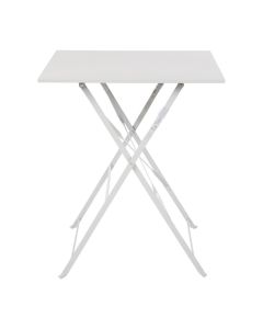 Table de Terrasse Grise en Acier Carrée 600 mm - Bolero