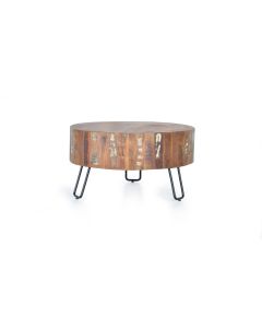 Table en bois recyclé et pieds en métal