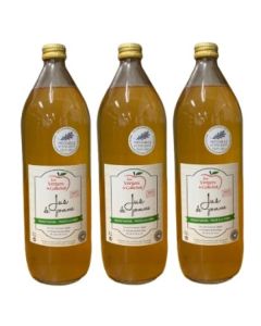 Jus de pomme artisanal Vendéen, 100% pur jus, sans sucre ajouté et sans conservateur, 3 x 1 litre.