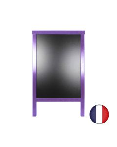 Chevalet stop trottoir avec cadre bois couleur violet dimensions 90 x 55 cm