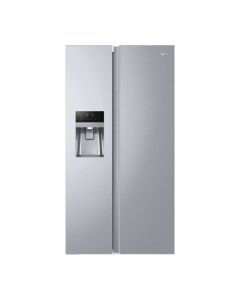 Réfrigérateur américain Haier 550L avec froid ventilé et dimensions L90xH177,5cm - Silver