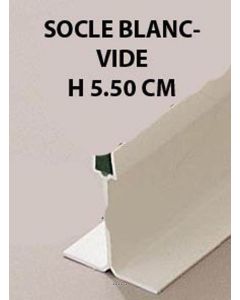 Separateur barrette nu sans feuillage L 75 cm socle blanc H 5,5 cm