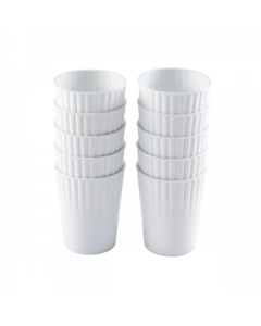 Gobelets réutilisables en plastique  - Blanc 0.22 L