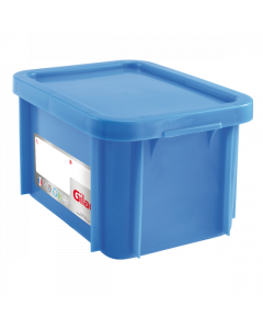 Bac renforcé HACCP 400 x 300 + couvercle  - Bleu 15 L Gilac