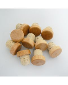 Lot de 10 bouchons Tête Bois Verni Ø 29 mm – liège Naturel 27 x 20 mm