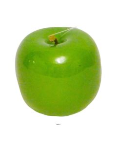 Pomme artificielle verte brillante D6 5cm Superbe en décoration
