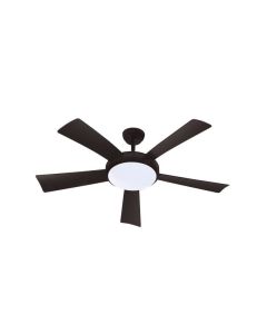WALLIS Noir - Ventilateur de plafond Ø132cm 38W + éclairage LED