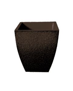 Vase en béton peint noir de 30x30x34cm pour une décoration moderne et élégante
