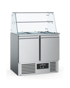 Saladette Réfrigérée Vitrée Positive 240 LTR - 2 portes - Combisteel