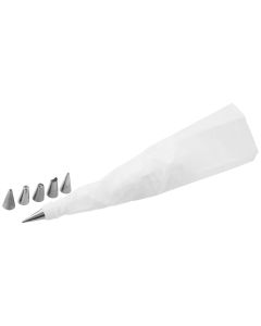 Poche à douille et 6 embouts en inox 33 cm Zenker Smart Pastry