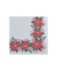 Lot de 20 serviettes en papier Poinsettias