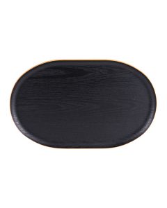Plateau ovale noir 40x25 cm
