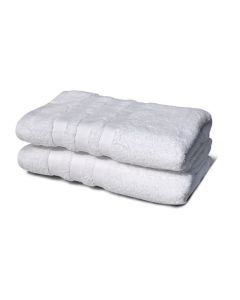 Lot de 2 draps de douche blancs Lovely Home en coton 100% - 70x140 cm