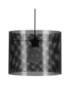 Suspension Cylindre Lacy métal noir P30xD30xH80cm