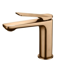 Cuivre Brossé Salle de Bains Robinet Dévier Lavabo Mixer Levier Unique