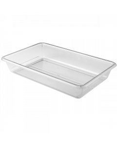 Bac plat ABS transparent  - Transparent 8 L Gilac