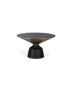Table basse plateau verre trempé structure aluminium