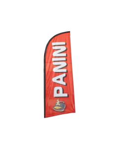 Drapeau publicitaire "PANINI" de dimensions 225 x 85 cm
