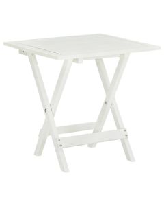 Table de bistro blanc 46x46x47 cm bois d acacia massif