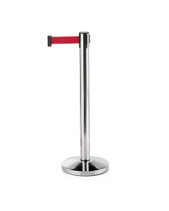 Poteau de barrage en Acier Inoxydable rouge L 2000 mm H 910 mm Diamètre 320 mm 1 Was Germany