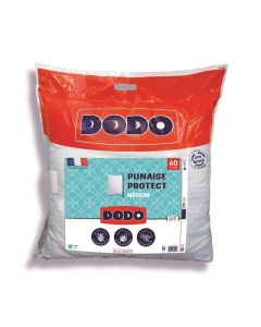 Oreiller médium dodo 60x60 cm - protection anti punaise, anti acarien - 550 gr - blanc - fabriqué en france
