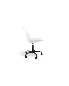 Chaise de bureau avec roulettes - Chaise de bureau pivotante - Structure noire Tulip