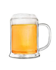 Creano verre à bière à double paroi 500ml, verre thermique Beerglass, chope à bière, chope, cadeau pour la fête des pères