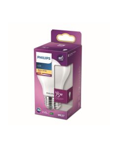 Ampoule LED Philips équivalent 75W E27 blanc chaud non-dimmable
