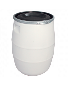 Fût + genouillère métal + couvercle  - Blanc 100 L Gilac