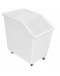 Bac à ingrédients 80 L + 4 roues + couvercle transparent - chape inox