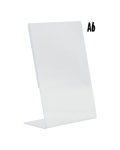 Porte-affiche en  L -  acrylique transparent - Format A6 - Securit
