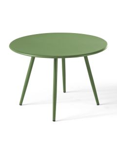 Lot de 2 tables basses ronde en acier vert cactus