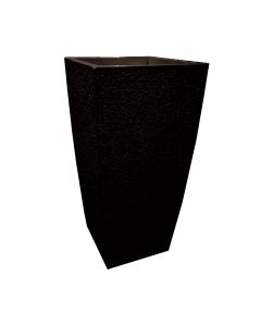 Vase en béton noir peint à la main - 27,5x27,5x51cm