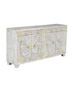 Buffet en manguier multicolore