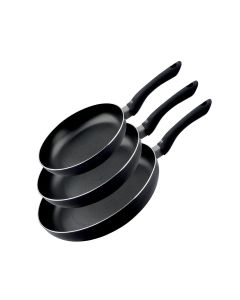 Set de 3 poêles à frire 20 cm 24 cm et 28 cm fond en nid d'abeille et doseur d'huile Elo Smart Life