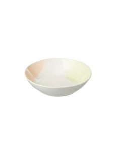Bol avec couleurs en porcelaine blanche 19x19x5 cm